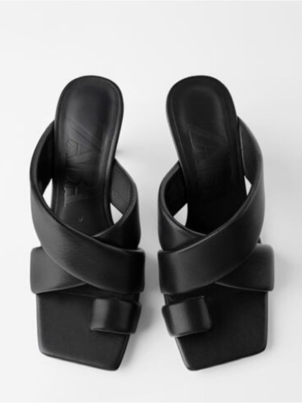 Zara black padded heels